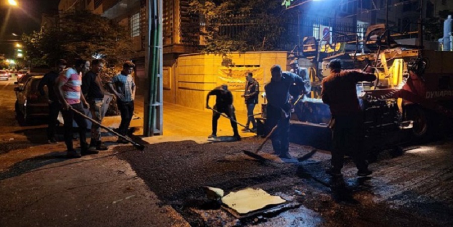 عملیات لکه گیری، نگهداری و بهسازی معابر در سطح نواحی 3 و 4